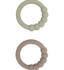 Filibabba Bideringe - Silikone - 2-pak - Warm Grey/Oil Green