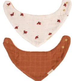 Filibabba Savlesmække - Musselin/Frotté - 2-pak - Lucky/Amber Br