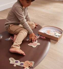 Filibabba Skridsikkert Stoleunderlag - PU-læder - 110 cm - Brun