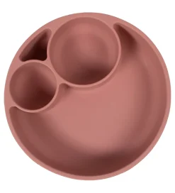 Filibabba Tallerken - Silikone - Ruminddelt - Rosa