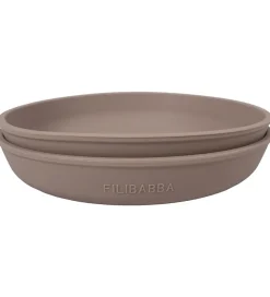 Filibabba Tallerkener - Silikone - 2-Pak - Warm Grey