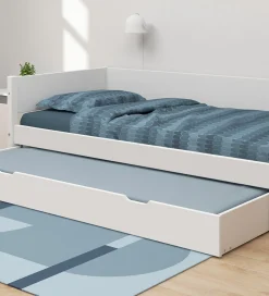 Flexa Enkeltseng m. Udtræksfunktion - 210x101x66,5 cm - Hvid