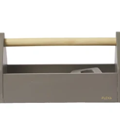 Flexa Værktøjskasse - Træ - Play - 4 Dele - Dusty Brown/Birch Pl