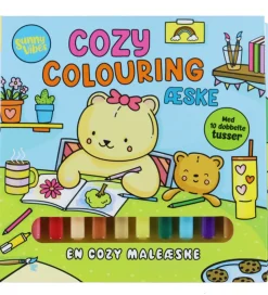 Forlaget Tukan Malebog - Cozy Colouring - Sunny Vibes - DA
