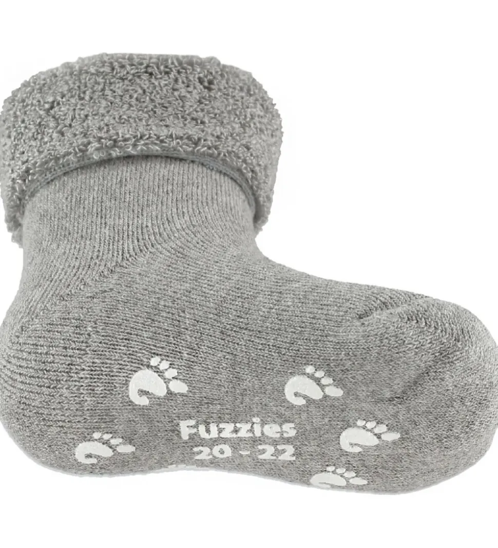 Fuzzies Skridsikre Strømper - Lysegrå
