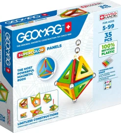 Geomag Magnetsæt - Supercolor Panels Recycled - 35 Dele