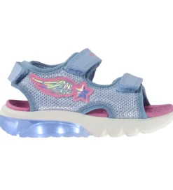 Geox Sandaler m. lys - Ciberdron - Sky/Fuchsia