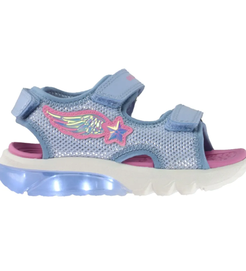 Geox Sandaler m. lys - Ciberdron - Sky/Fuchsia