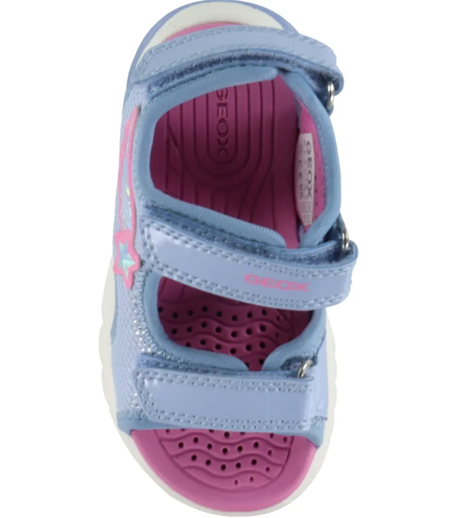 Geox Sandaler m. lys - Ciberdron - Sky/Fuchsia