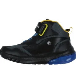 Geox Støvler m. Lys - J Ciberdron - Sort/Gul m. Batman