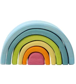 Grimms Trælegetøj - Regnbue - Lille - 6 Dele - Pastel
