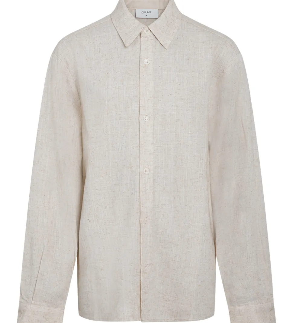 Grunt Skjorte - Herstal - Hør - Sand