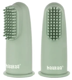 Haakaa Fingertandbørste - 2-pak - Pea Green