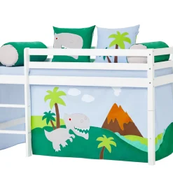Hoppekids Forhæng Til Halvhøj Seng - 70x160 cm - Dinosaur