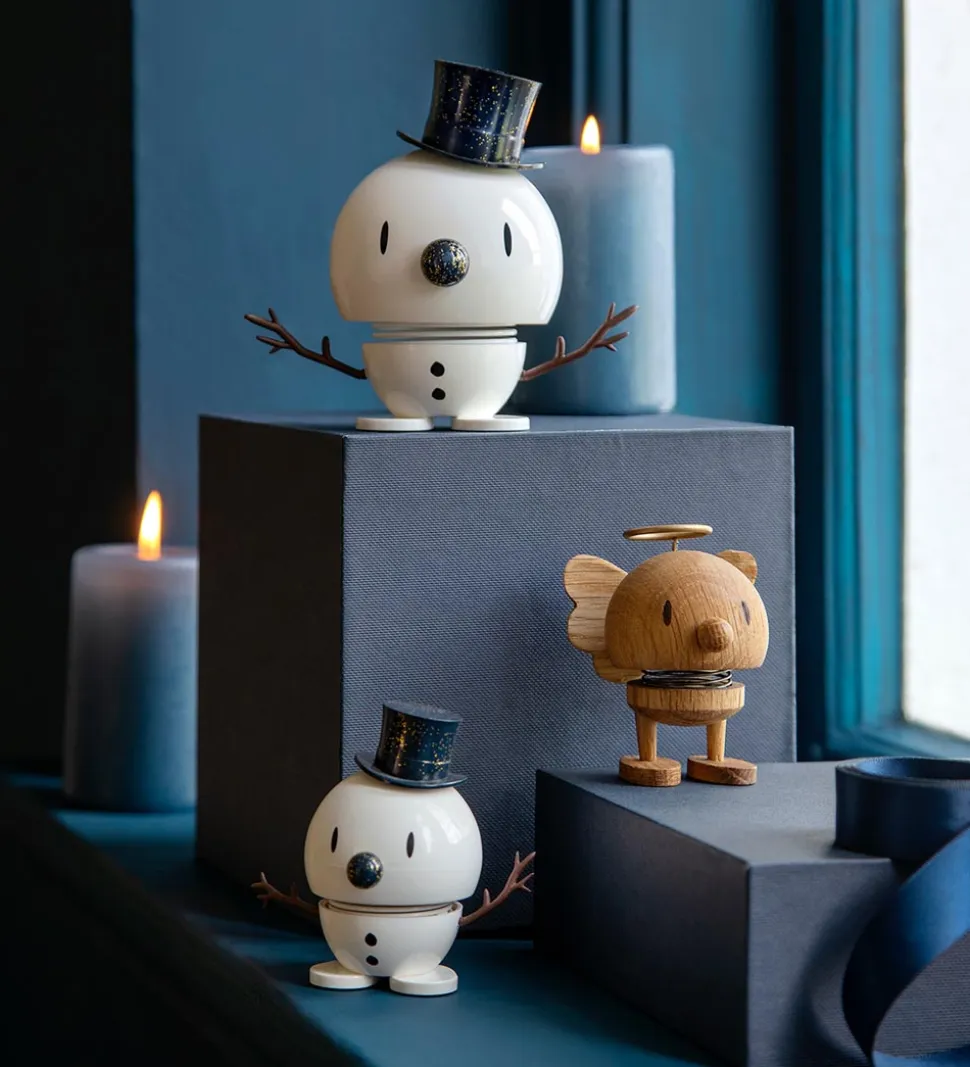 Hoptimist Snowman - Medium - 10,8 cm - White/Blue