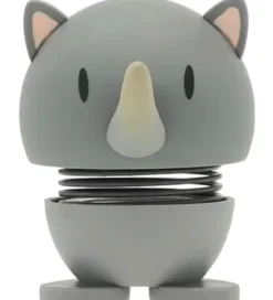 Hoptimist Soft Rhino - 7,6 cm - Grå