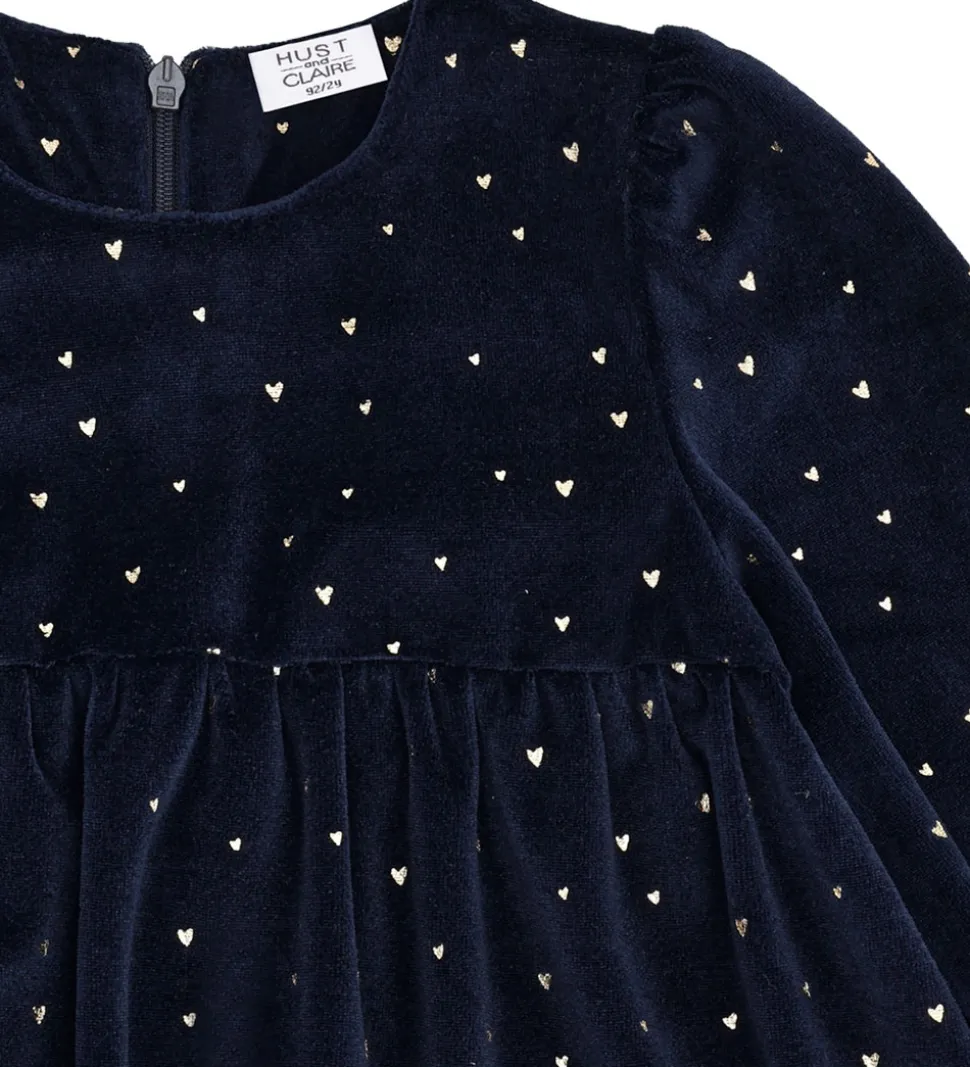 Hust and Claire Kjole - Velour - HCDonna - More Navy m. Guld