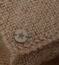 Huttelihut Babyhjelm m. Kvast - Alpakauld - Strik - Camel Melang