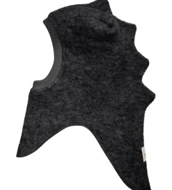 Huttelihut Elefanthue - Uld - 2-lags - Mørkegråmeleret