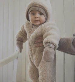 Huttelihut Køredragt - Uldfleece - Teddy - Cement