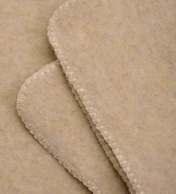 Huttelihut Tæppe - Uldfleece - 85x85 cm - Camel Melange