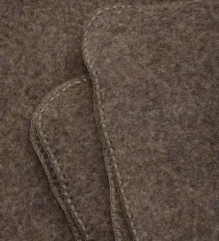 Huttelihut Tæppe - Uldfleece - 85x85 cm - Brown Melange