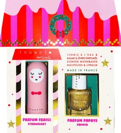 Inuwet Gavesæt - Læbepomade/Neglelak - Strawberry/Papaya