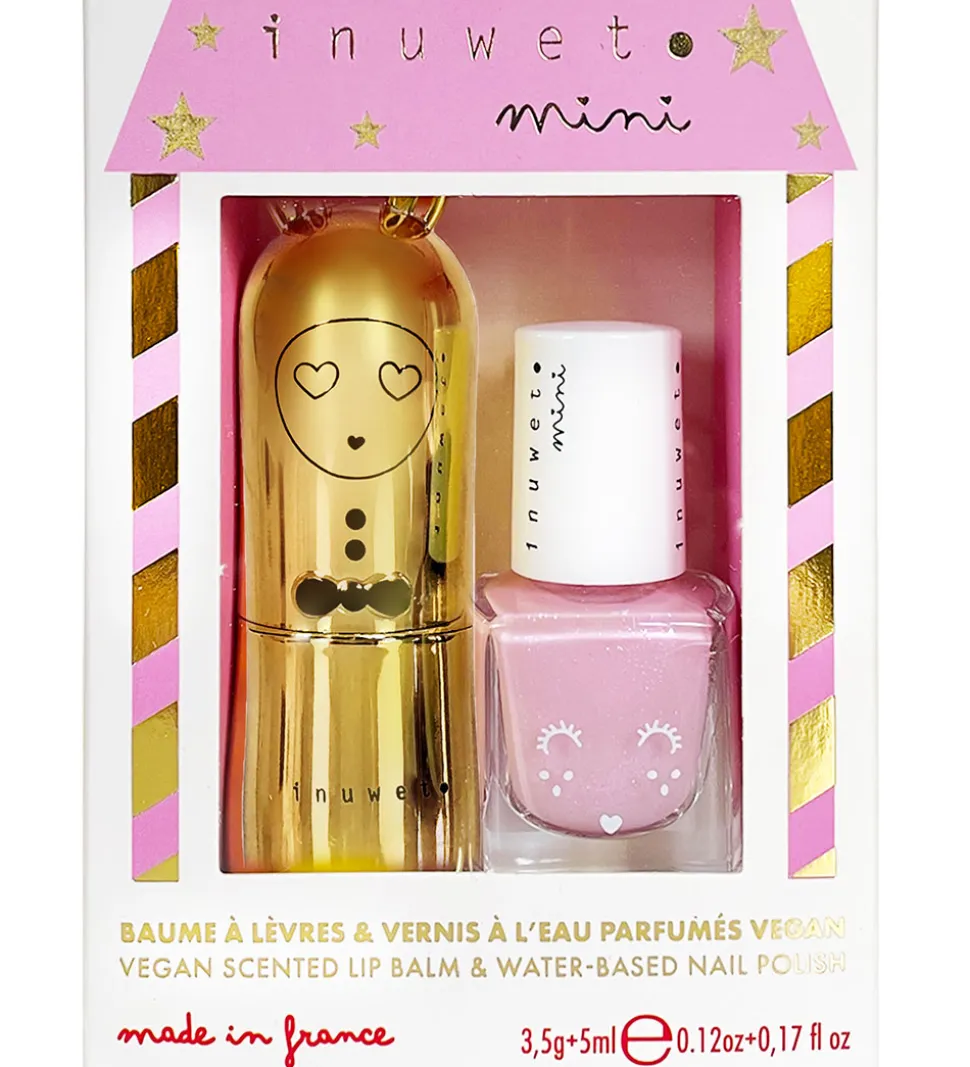 Inuwet Gavesæt - Læbepomade/Neglelak - Cheesecake/Watermelon