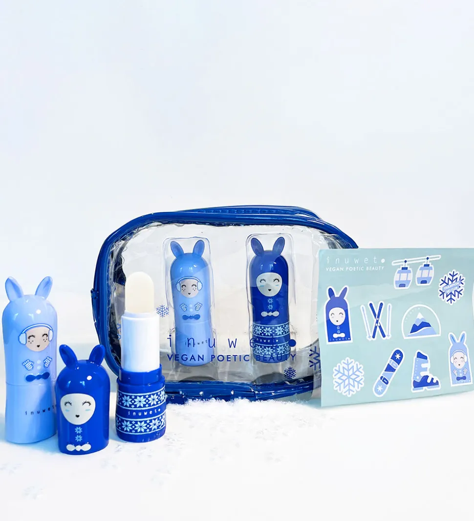 Inuwet Gavesæt - Læbepomader/Klistermærker - Vanilla Coconut