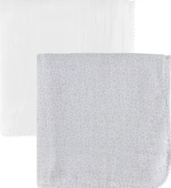 Jack o Juno Babysvøb - 120x120 cm - 2-pak - Pom Pom - Pearl/Gira