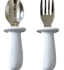 Jack o Juno Børnebestik - Silikone/Rustfrit Stål - Glacier Grey