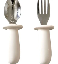 Jack o Juno Børnebestik - Silikone/rustfrit Stål - Cream