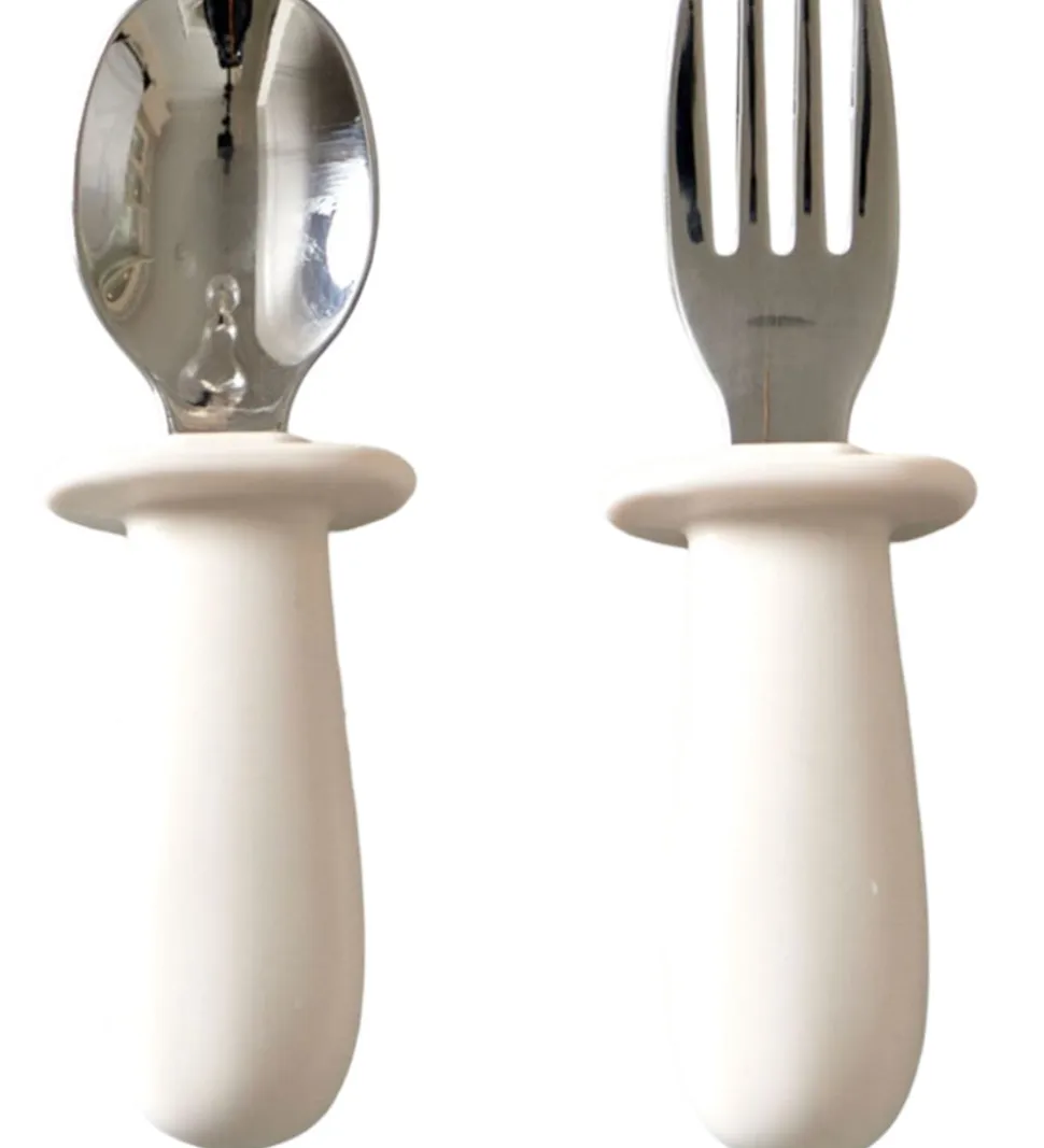 Jack o Juno Børnebestik - Silikone/rustfrit Stål - Cream