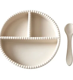 Jack o Juno Spisesæt - Silikone - 2 Dele - Bubble - Cream