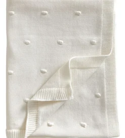 Jack o Juno Tæppe - 80x100 cm - Strik - Bubble - Pearl