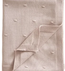 Jack o Juno Tæppe - 80x100 cm - Strik - Bubble - Dusty Pink