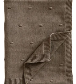 Jack o Juno Tæppe - 80x100 cm - Strik - Bubble - Coffee