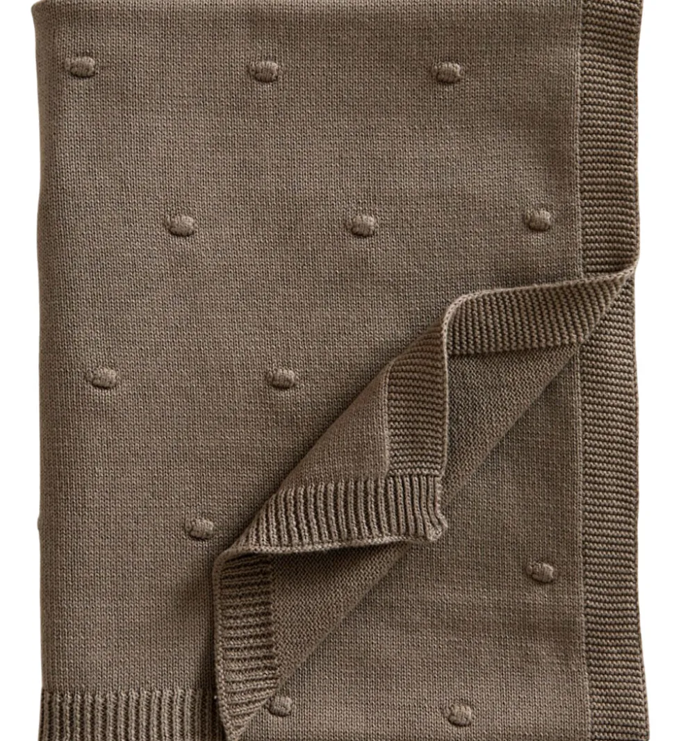 Jack o Juno Tæppe - 80x100 cm - Strik - Bubble - Coffee