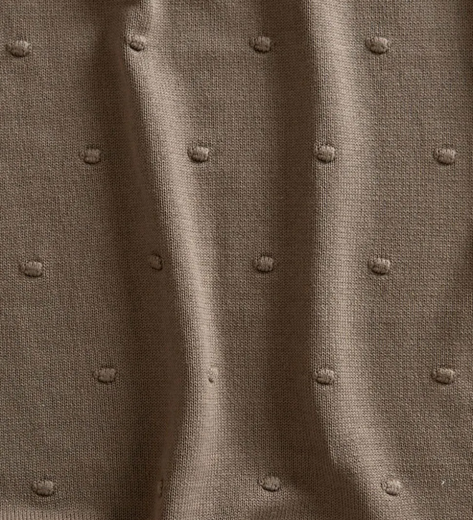 Jack o Juno Tæppe - 80x100 cm - Strik - Bubble - Coffee