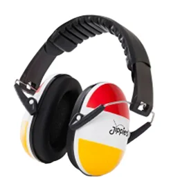 Jippies Høreværn - Rød/Hvid/Gul