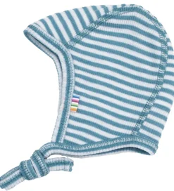 Joha Babyhjelm - Rib - Uld/Silke - Blå