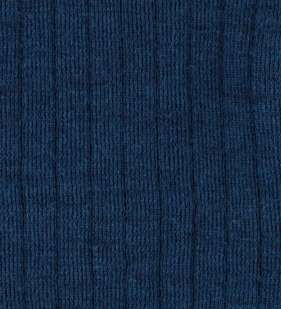 Joha Babyhjelm - Uld - Rib - 2-lags - Mørk Turkis