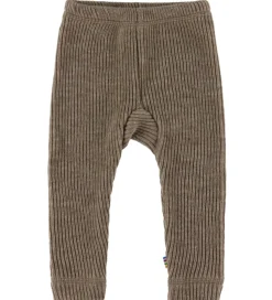 Joha Leggings - Strik - Uld - Beige Meleret