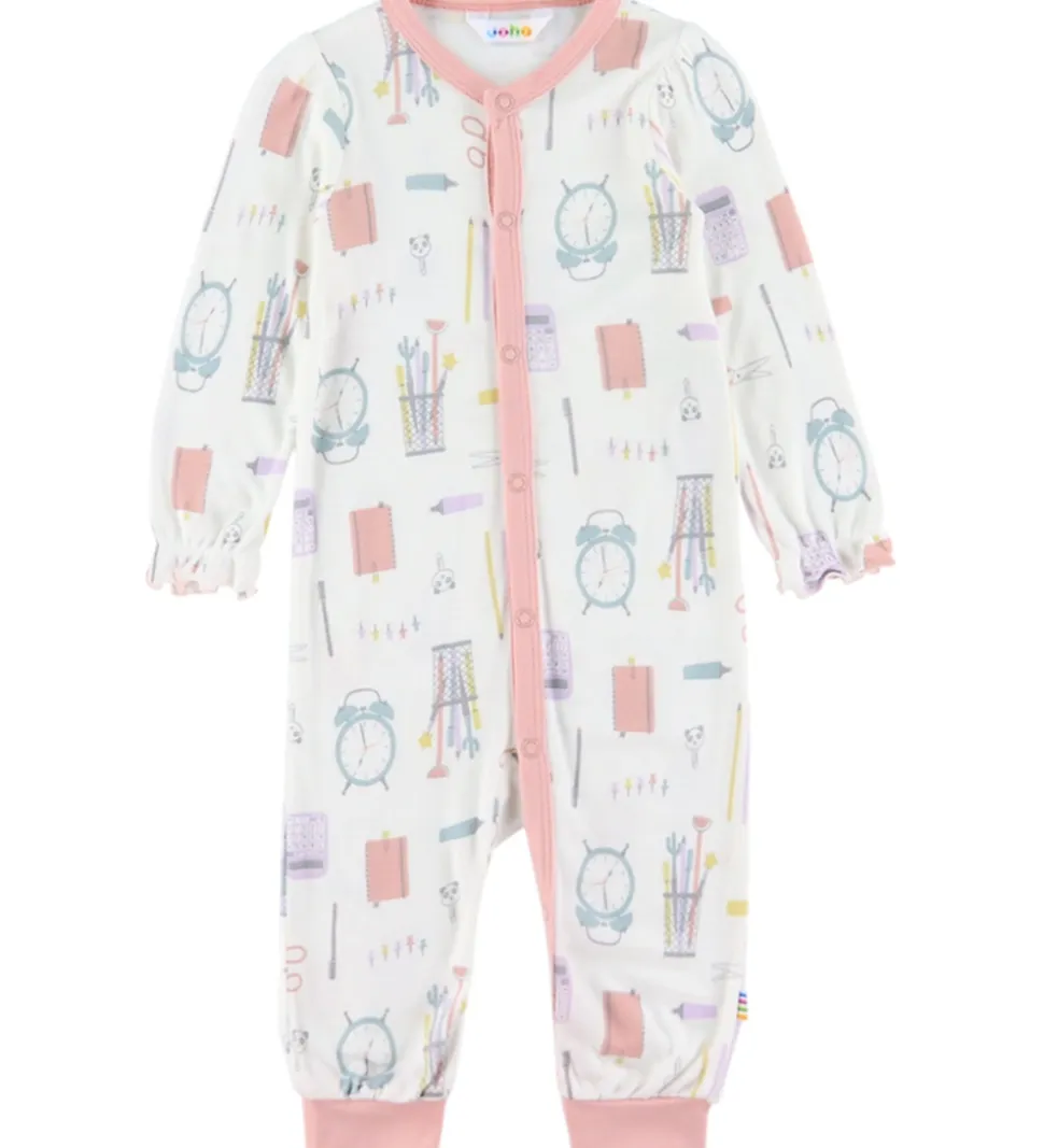 Joha Natdragt - Viskose/Bambus - Off White m. Print