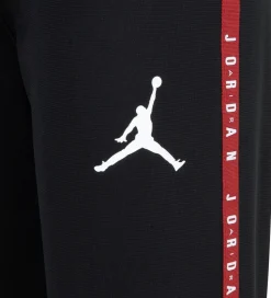 Jordan Træningssæt - Cardigan/Sweatpants - Sort m. Rød