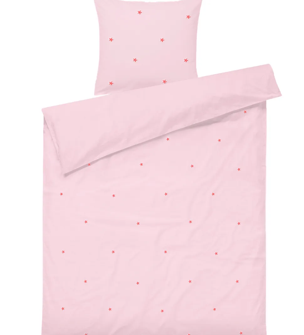 Juna Sengetøj - Daisy - Baby - Pink/Rød