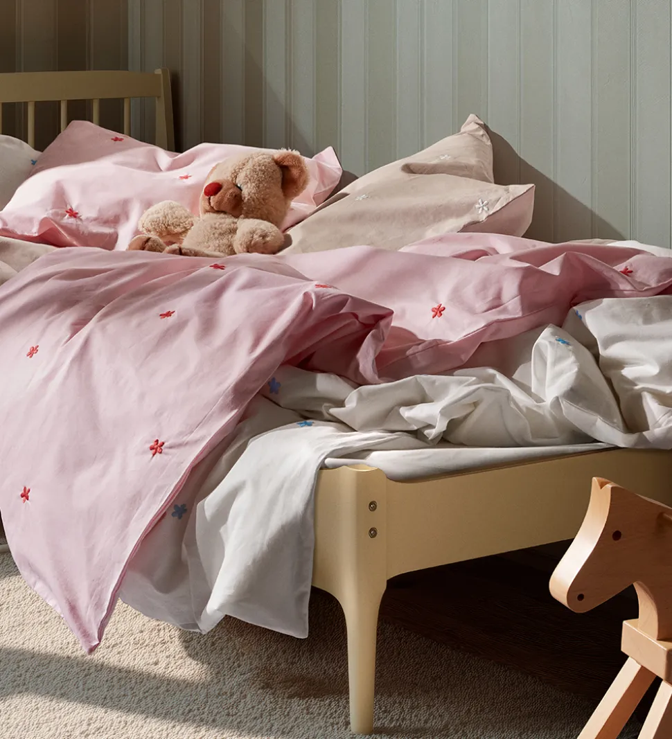 Juna Sengetøj - Daisy - Baby - Pink/Rød