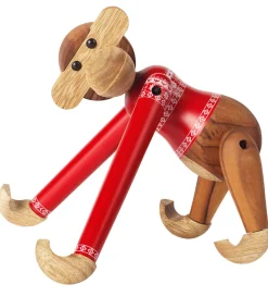 Kay Bojesen Træfigur - Abe - Julesweater 2024 - Lille - Teak/Lim