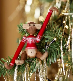 Kay Bojesen Træfigur - Abe - Julesweater 2024 - Mini -Teak/Limba