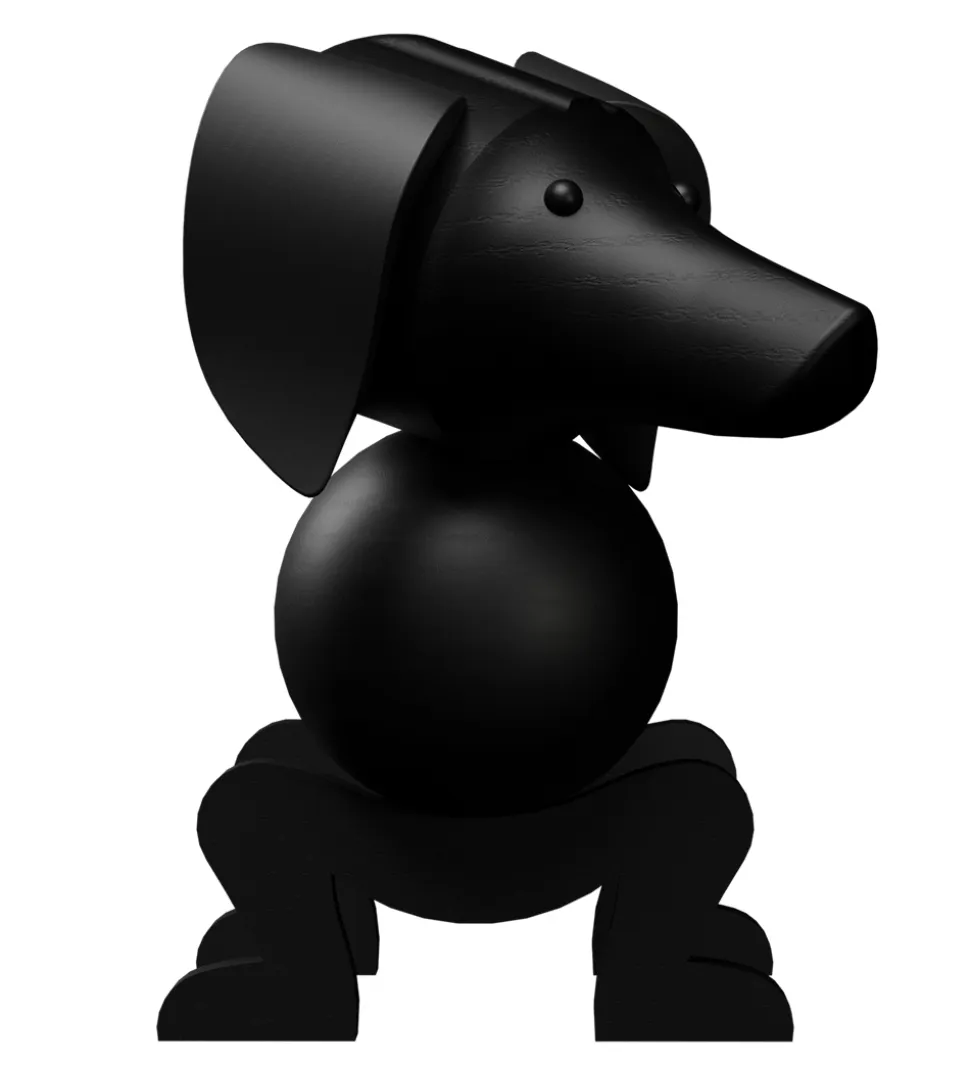 Kay Bojesen Træfigur - Gravhund - Lille - Mørk Bejdset Eg